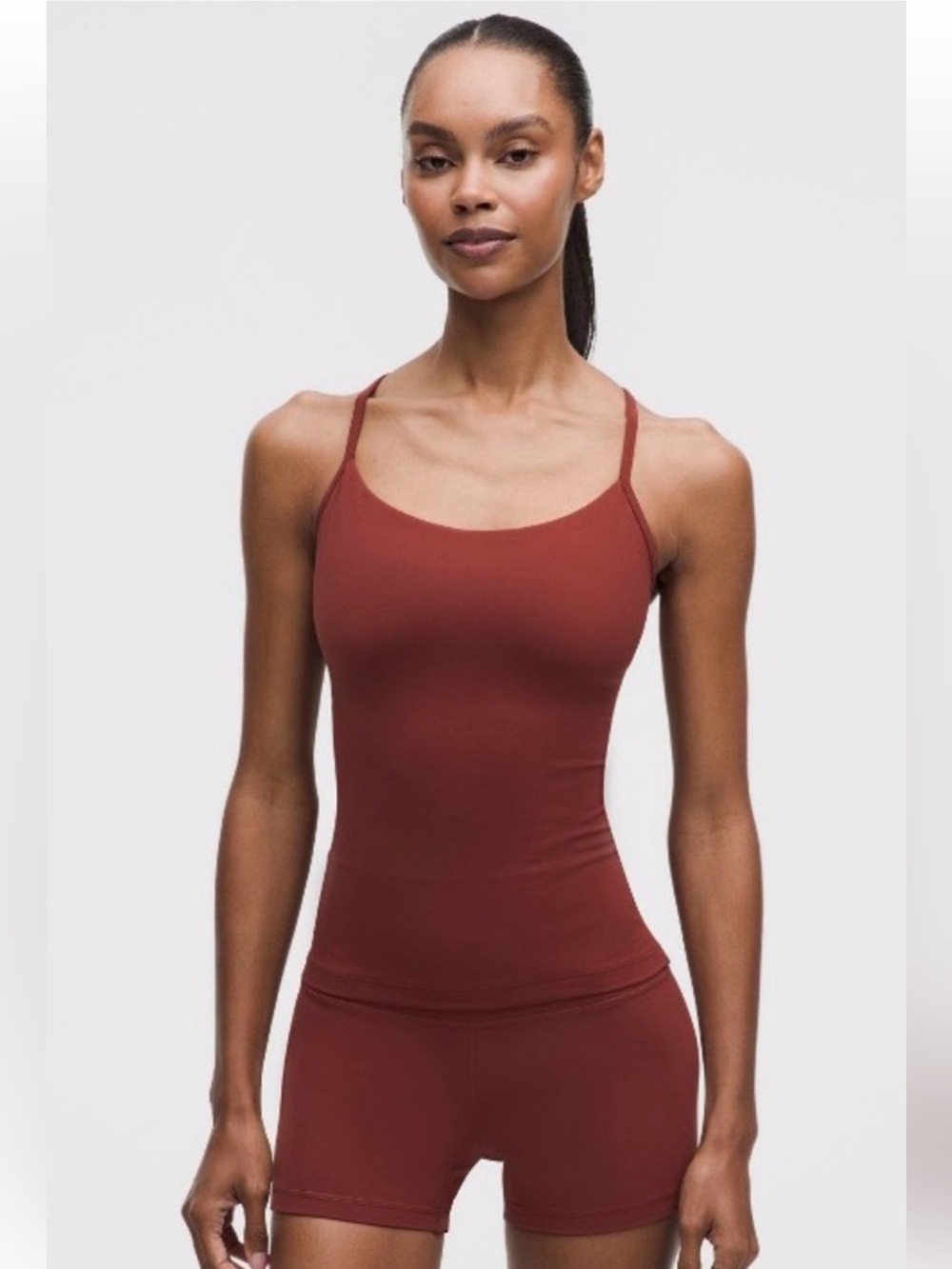 NWT Lululemon Flow Y Tank Top cranberry charm sz XS